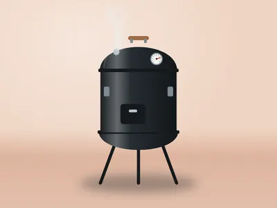 Charcoal bullet and drum smokers illustration