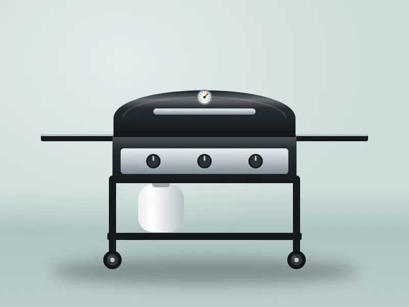 Gas grill illustration for the Weber Spirit E-325