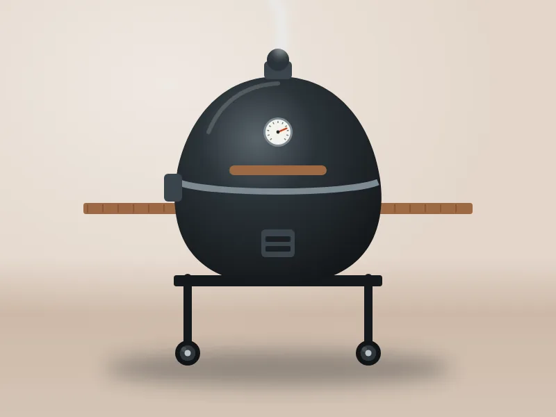 Ceramic kamado illustration for the Kamado Joe Classic Joe III
